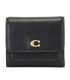 Coach Mila Small Flap Wallet, &pound;60, Accessories, Black, Leather, Front view
